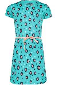 Louder! jurk Lucy turquoise panter